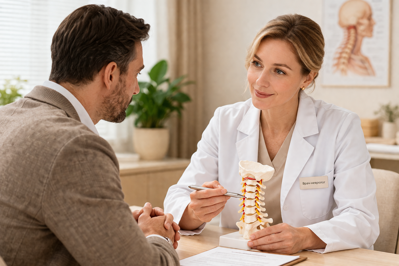 Остеохондроз шейного отдела — симптомы и лечение